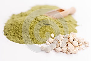 Moringa leaf powder and seeds