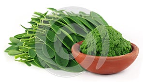 Moringa leaves with paste
