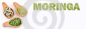 Moringa leaves, powder, capsules - Moringa oleifera