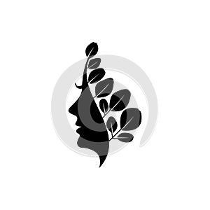 Moringa logo design, healty logo, beauty logo template