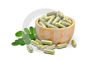 Moringa powder in capsules