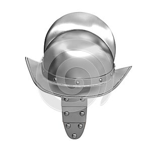 Morion Helmet With Wings Isolated 3D Illustration On White Background