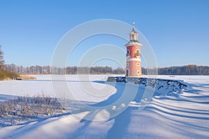 Moritzburg lighthouse in winter