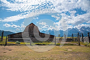 Mormon barn by the mountain