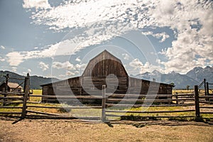 Mormon barn by the mountain