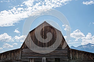 Mormon barn by the mountain