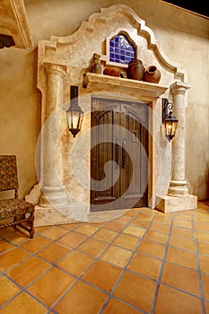 Mormon Battalion Historic site, San Diego. Entrance door with co