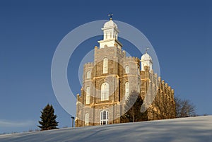 Mormon Temple in Logan Utah in the Winter photo