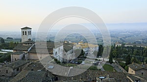 Morning in Assisi Timelapse St. Peter`s Abbey 4K