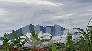 Morning atmosphere of Mount Salak, West Java
