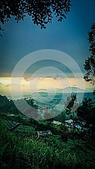 morning atmosphere in a mountain village