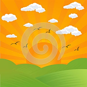 Morning background vector