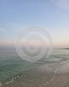 Morning beautiful beach view in Ajman UAE