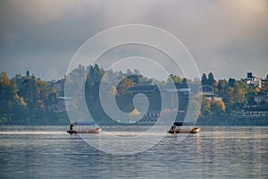 Morning on the Bled lake