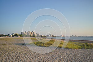 The morning of Boston Revere Beach, Revere, Massachusetts, USA. It is a first public beach in America.