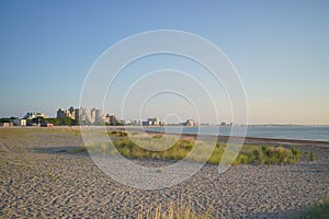 The morning of Boston Revere Beach, Revere, Massachusetts, USA. It is a first public beach in America.