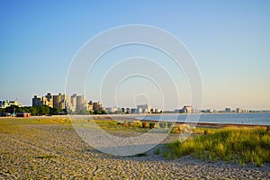 The morning of Boston Revere Beach, Revere, Massachusetts, USA. It is a first public beach in America.