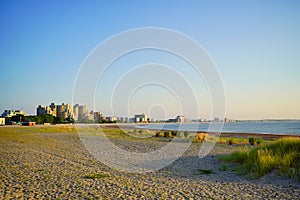 The morning of Boston Revere Beach, Revere, Massachusetts, USA. It is a first public beach in America.