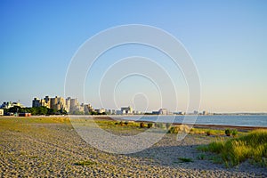 The morning of Boston Revere Beach, Revere, Massachusetts, USA. It is a first public beach in America.