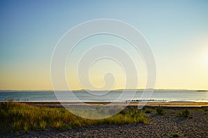 The morning of Boston Revere Beach, Revere, Massachusetts, USA. It is a first public beach in America.