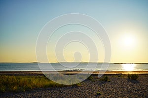 The morning of Boston Revere Beach, Revere, Massachusetts, USA. It is a first public beach in America.