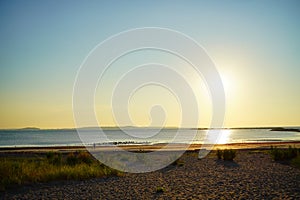 The morning of Boston Revere Beach, Revere, Massachusetts, USA. It is a first public beach in America.