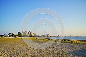 The morning of Boston Revere Beach, Revere, Massachusetts, USA. It is a first public beach in America.