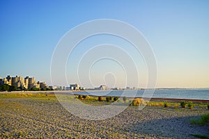 The morning of Boston Revere Beach, Revere, Massachusetts, USA. It is a first public beach in America.