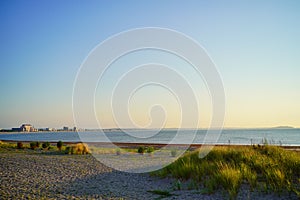 The morning of Boston Revere Beach, Revere, Massachusetts, USA. It is a first public beach in America.