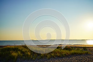 The morning of Boston Revere Beach, Revere, Massachusetts, USA. It is a first public beach in America.