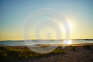 The morning of Boston Revere Beach, Revere, Massachusetts, USA. It is a first public beach in America.