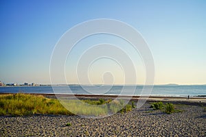 The morning of Boston Revere Beach, Revere, Massachusetts, USA. It is a first public beach in America.