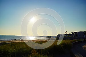 The morning of Boston Revere Beach, Revere, Massachusetts, USA. It is a first public beach in America.