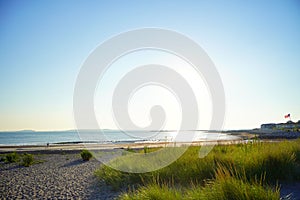 The morning of Boston Revere Beach, Revere, Massachusetts, USA. It is a first public beach in America.