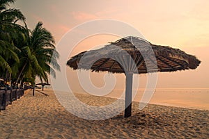 Morning at Cha-Am beach, Phetchaburi, Thailand