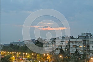 morning city skyline