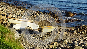 Morning at the coast stone - baltic