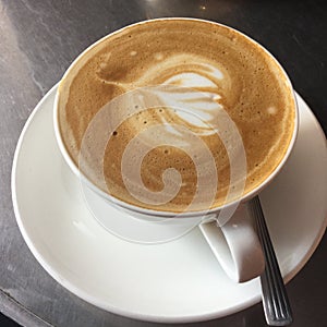 Morning Coffee . Latte Art.
