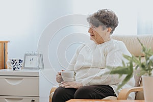 Morning coffee in nursing home