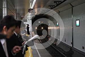 Morning commute on the subway