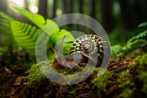 Morning Dew on a Green Leaf: A Snails Journey