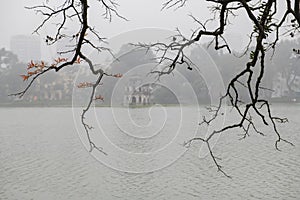 The morning dew in Ho Guom lake in Ha Noi Viet Nam