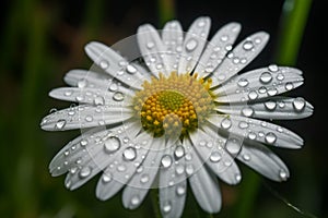 Morning Dew on White Daisy Petals