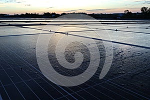 Morning Dewdrop on Solar Panel