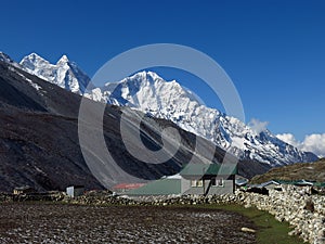 Morning in Dingboche, village near Mount Everest