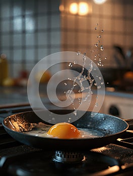 Morning Egg Breakfast in Kitchen
