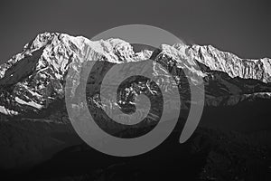 Morning on Fishtail Peak in Pokhara, Nepal