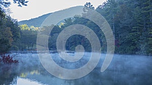 Morning Fog on lake at Unicoi State Park