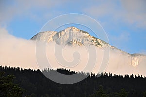 Morning fog mountains