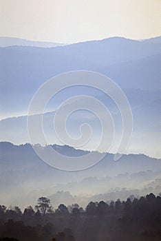 Morning fog over West VA on US Route 219